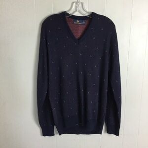 Vintage Robert Bruce Men's Sweater Size Large Soft Knit Made In USA Blue
